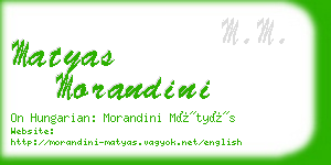 matyas morandini business card